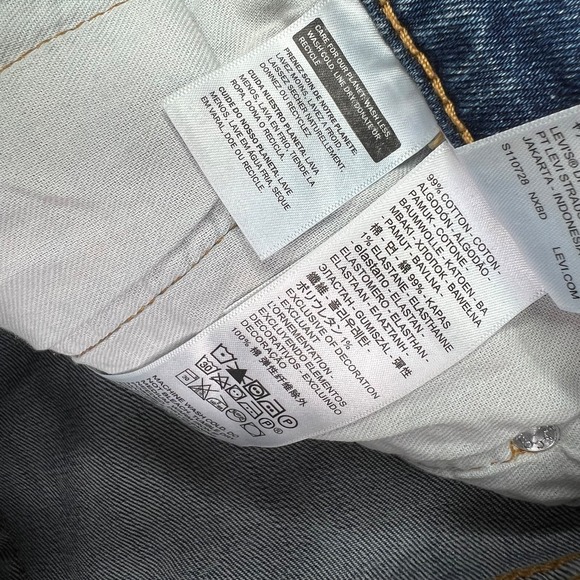 Levis 505 Jeans Men 30x30 Blue Straight Leg Medium Wash Western Cowboy Denim New - Picture 13 of 16